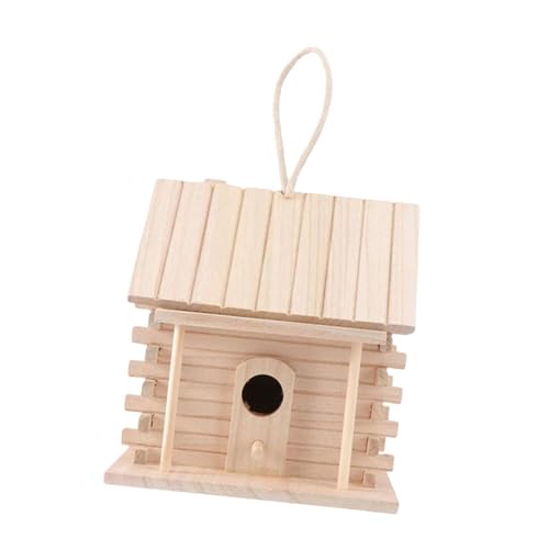 Vogelhaus aus Holz, hängendes Vogelhaus für den Außenbereich, 17 x 18 cm, perfekt für Spatzen, Kolibris und mehr, Holzdesign Vogelhaus aus Holz, hängendes Vogelhaus für den Außenbereich, 17 x 18 cm, perfekt für Spatzen, Kolibris und mehr, Holzdesign von Jojomis
