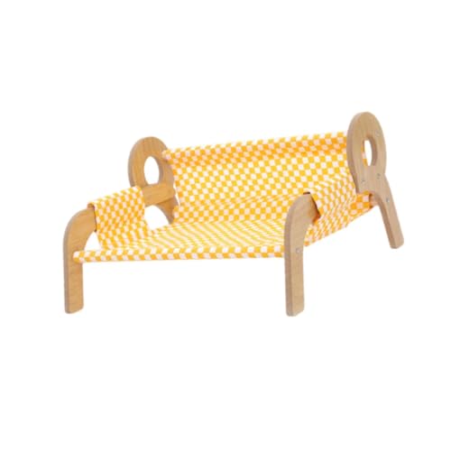 jojomis Erhöhtes Katzenbett, Holz-Hängematte, Haustiersofa, waschbar und abnehmbar, robuste Möbel für Indoor-Katzen, Hunde und Kleintiere von Jojomis
