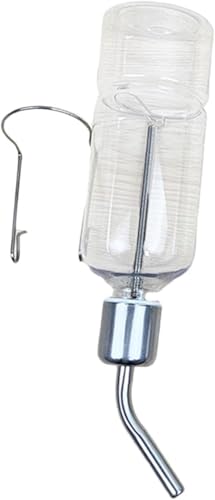 jojomis Hängende Haustierflasche, Meerschweinchen-Wasserflasche, Nagertrinker für Chinchillas, Igel, Mäuse und Kleintiere, automatischer Futterspender mit Edelstahl-Rollball (180 ml) von Jojomis