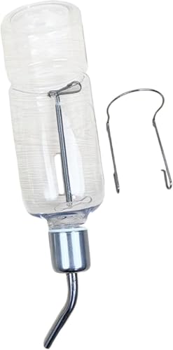 jojomis Hängende Haustierflasche, Meerschweinchen-Wasserflasche, Nagertrinker für Chinchillas, Igel, Mäuse und Kleintiere, automatischer Futterspender mit Edelstahl-Rollball (350 ml) von Jojomis