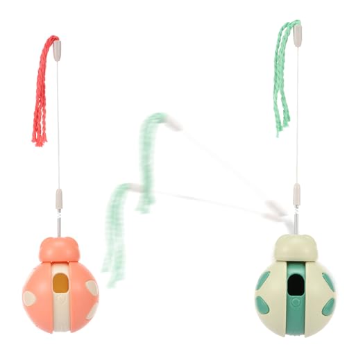 Jokapy 2 PCs Cat -Behandlungspender Spielzeug Spaß Interaktives Kätzchenspielzeug mit Frühlings Teaser Zauberstab Praktischer interaktiver Katzenbehandlungspender für mentale Stimulation(Grünrosa) Jokapy 2 PCs Cat -Behandlungspender Spielzeug Spaß Interaktives Kätzchenspielzeug mit Frühlings Teaser Zauberstab Praktischer interaktiver Katzenbehandlungspender für mentale Stimulation(Grünrosa) von Jokapy