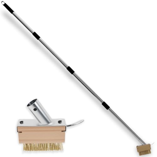 Jokapy Fugenbürste Unkraut 160cm Fugenkratzer mit Edelstahl Stiel 2 Unkrautbürste Drahtbürste zum leichten Entfernen von Moos an Plattenfugen und Mauerkanten(160cm) von Jokapy
