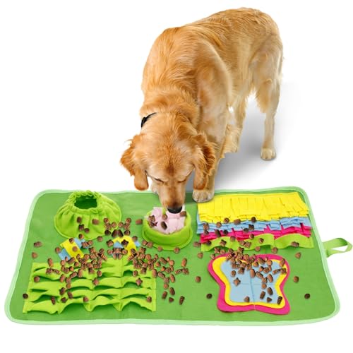 Schnüffelteppich Hund, Schnüffelmatte für Hunde Riechen Trainieren Waschbar, Welpen Trainingsmatte Futtermatte Schnüffelspielzeug für Langeweile und Stressabbau(70 * 43CM) von Jokapy