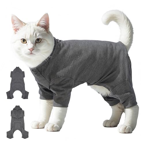 Katzen-Einteiler, Katzen-Operationsanzug, weiche Katzen, professionelle Genesungskleidung, Haustier-Genesung nach Operationen, Katzen-Genesungsanzug für Bauchwunden oder Hautkrankheiten von Jokureao