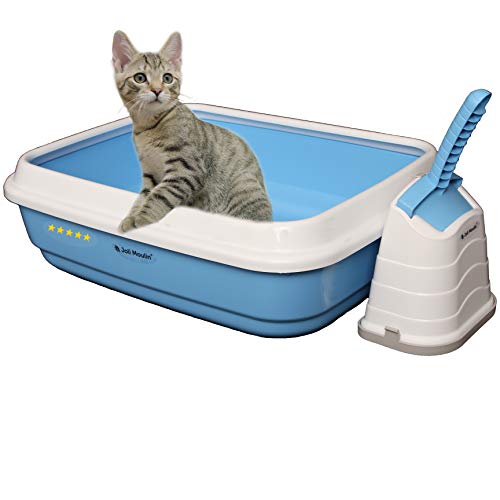 Exclusiv Katzentoilette offen mit Rand 40x50x15 cm Set mit Streuschaufel und Hygiene-Behälter Non-TOXID Rohmaterial der Umwelt zuliebe HELLBLAU Exclusiv Katzentoilette offen mit Rand 40x50x15 cm Set mit Streuschaufel und Hygiene-Behälter Non-TOXID Rohmaterial der Umwelt zuliebe HELLBLAU von Joli Moulin