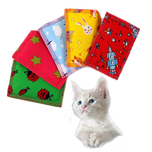 Joli Moulin Premium Katzenminze Katzenspielzeug Schmusekissen Duftkissen Oeko-TEX 100 der Umwelt zuliebe, Konservierungsbeutel, Catnip 5 Stück für glückliche Katzen (Katzenminze) von Joli Moulin