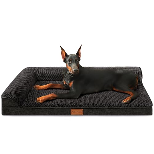 Jolifield Orthopädisches Jacquard-Hundebett für extra große Hunde, 121,9 x 76,2 cm, wasserdicht, L-förmig, großes Hundesofa, Haustierbett mit waschbarem, abnehmbarem Bezug, rutschfest, weich, bequem, Jolifield Orthopädisches Jacquard-Hundebett für extra große Hunde, 121,9 x 76,2 cm, wasserdicht, L-förmig, großes Hundesofa, Haustierbett mit waschbarem, abnehmbarem Bezug, rutschfest, weich, bequem, von Jolifield