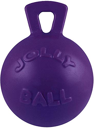 Jolly Pets (2 Pack) Tug-N-Toss 4.5-inch Purple Rubber Ball with Handle for Dogs von Jolly Pets