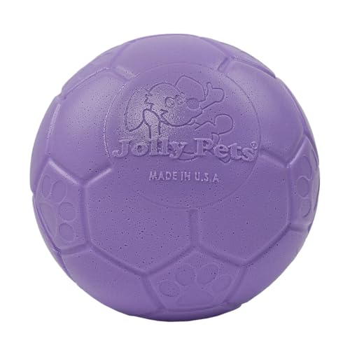 Jolly Pets Großer Jolly Soccer Ball schwimmendes Hundespielzeug, 20,3 cm, Hellviolett von Jolly Pets