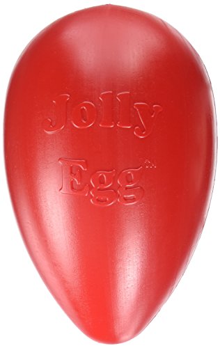 Jolly Pets Jolly Ei Hartplastik -Kugel für Pets Spaß-Hunde Chewers Spielzeug Rot 20cm von Jolly Pets