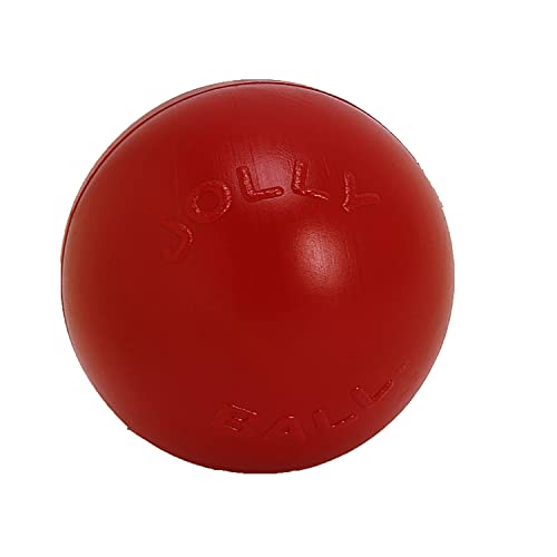 Jolly Pets Push-n-Play Hundespielzeug, Ball, 35 cm, Rot, Red, 14 Inches/Extra-Large von Jolly Pets