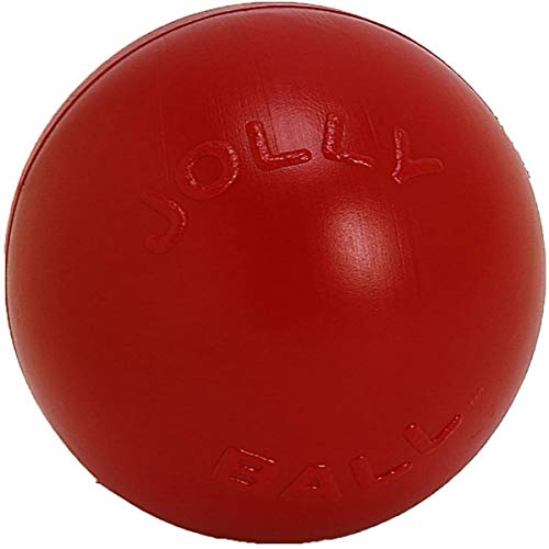 Jolly Pets Push-n-Play Hundespielzeug, Ball, 35 cm, Rot, Red, 14 Inches/Extra-Large von Jolly Pets
