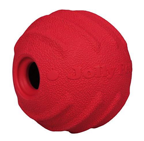 Jolly Pets Tuff Tosser Hüpfball, Tog Spielzeug/Leckerli-Halter, 10,2 cm, Rot, Large/X-Large von Jolly Pets