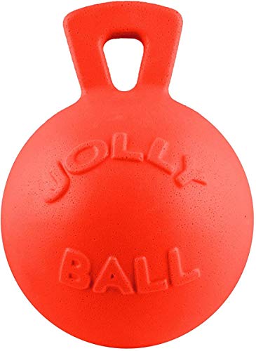 Jolly Pets Tug-n-Toss Hundespielzeug Ball mit Griff, robust, 11,4 cm, klein, Orange, Large/X-Large von Jolly Pets