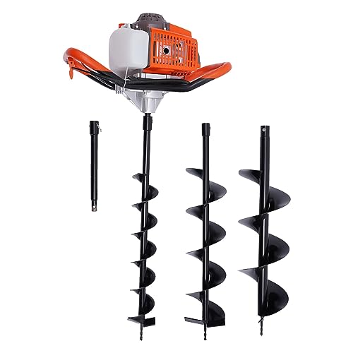 52CC 2-Takt-Benzin-Bohrer, Benzin-Erdbohrer, Benzin-Bodenbohrer, Garten-Bohrer, Pfahlbohrer, Pfahl-Bohrer-Kit, enthält 3 Bohrer 4/6/8 Zoll. 52CC 2-Takt-Benzin-Bohrer, Benzin-Erdbohrer, Benzin-Bodenbohrer, Garten-Bohrer, Pfahlbohrer, Pfahl-Bohrer-Kit, enthält 3 Bohrer 4/6/8 Zoll. von Jolre