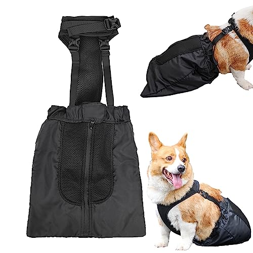 Drag Bag für Hinterbeine – Schlepptasche Recovery Tragetasche Rollstuhl-Alternative – atmungsaktiv, verstellbar, schützende Rückbein-Bein-Brems-Tasche für verletzte Hunde von Jomewory