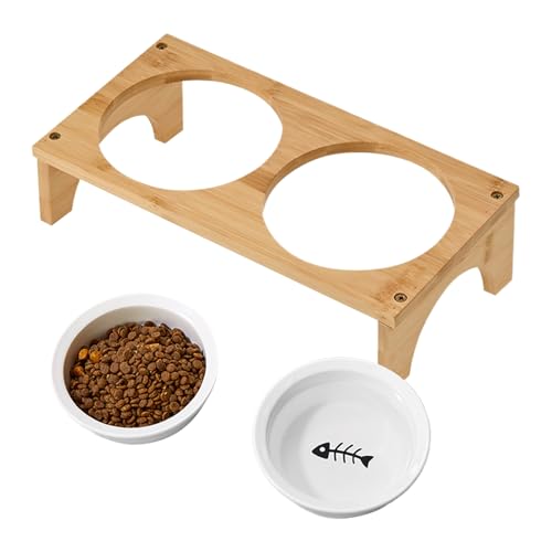 Erhöhter Katzennapf - Schräg Design Keramik Katzennapf | Auslaufsichere Futtersation Mit Tastaturfreundlichem Rand Für Haushalt, Reise & Transportbox Erhöhter Katzennapf - Schräg Design Keramik Katzennapf | Auslaufsichere Futtersation Mit Tastaturfreundlichem Rand Für Haushalt, Reise & Transportbox von Jomewory