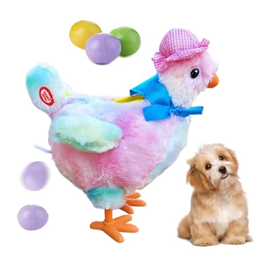 Interaktives Hundespielzeug | Elektrisches Huhn Mit Legen Eiern Funktion | Lustiger Futterautomat Mit Ei & Hähnchen Für Draußen, Haus & Welpen Interaktives Hundespielzeug | Elektrisches Huhn Mit Legen Eiern Funktion | Lustiger Futterautomat Mit Ei & Hähnchen Für Draußen, Haus & Welpen von Jomewory