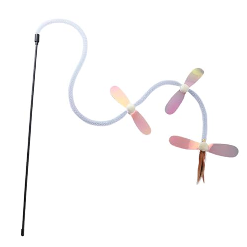 Jomewory Cat Teaser Stick - Katzenspielzeug für Indoor-Katzen - Katzenfederspielzeug mit Glocke, interaktives Katzenspielzeug, Katzenspielzeug Katzenstab, Katzenstab-Spielzeug für Kätzchen Jomewory Cat Teaser Stick - Katzenspielzeug für Indoor-Katzen - Katzenfederspielzeug mit Glocke, interaktives Katzenspielzeug, Katzenspielzeug Katzenstab, Katzenstab-Spielzeug für Kätzchen von Jomewory