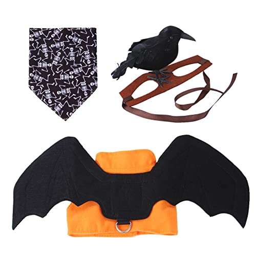 Jomewory Halloween-Kostüme mit Fledermausflügeln für Hunde, Halloweenparty, Medium | Halloween kleine Haustiere Cosplay für Welpen Hund und Katze, Flügel von Jomewory