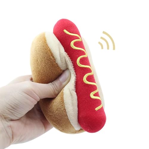 Jomewory Hundespielzeug in Lebensmittelform,Hot-Dog-Spielzeug für Hunde,Interaktives Kauspielzeug für Hunde - Mehrzweck-Kauspielzeug zum Zahnen aus Plüschstoff für Katzen, Hunde und andere Kleintiere Jomewory Hundespielzeug in Lebensmittelform,Hot-Dog-Spielzeug für Hunde,Interaktives Kauspielzeug für Hunde - Mehrzweck-Kauspielzeug zum Zahnen aus Plüschstoff für Katzen, Hunde und andere Kleintiere von Jomewory