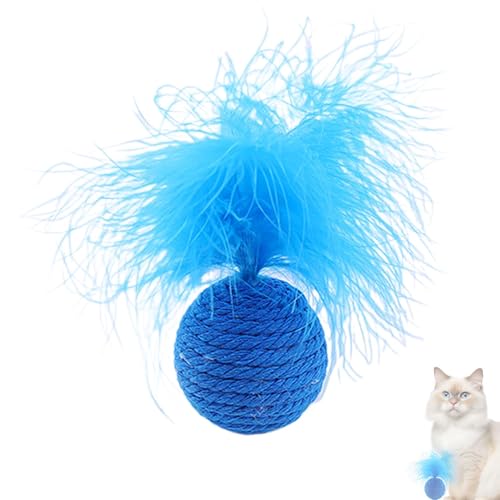Jomewory Katzenball mit Feder, Katzenfederspielzeug - Haustier-Jagdspielzeug Bälle | Katzenfederspielzeug, interaktives Katzenspielzeug mit Federn für Katzenübungen im Innen- und Außenbereich Jomewory Katzenball mit Feder, Katzenfederspielzeug - Haustier-Jagdspielzeug Bälle | Katzenfederspielzeug, interaktives Katzenspielzeug mit Federn für Katzenübungen im Innen- und Außenbereich von Jomewory