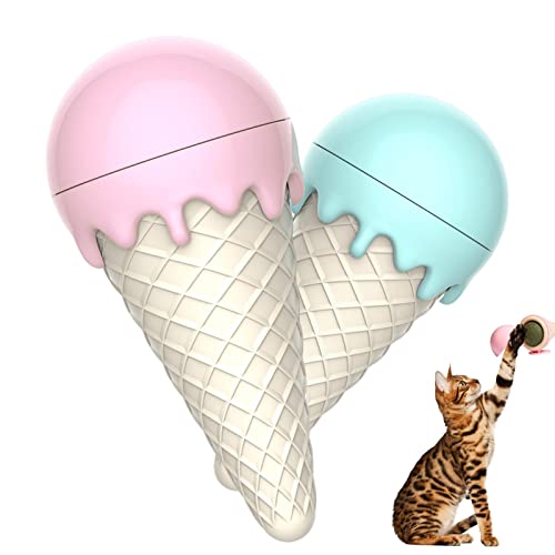 Jomewory Katzenminze Ball für Katzen – niedliche und drehbare Katzenminzenkugeln mit Eiscreme Form – natürliches essbares Katzenminzenspielzeug für Katzen, Rolle Katzenminze von Jomewory