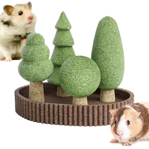 Jomewory Kleintier Spielzeug - 5X Dschungel-Motiv Hamster-Kauspielzeug - Naturnahe Käfigdekoration Als Lebensraumgestaltung Für Eichhörnchen Kaninchen Und Rennmäuse von Jomewory