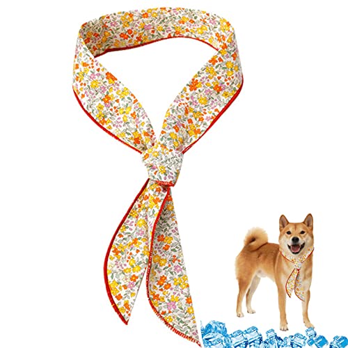 Jomewory Kühlender Schal für Haustiere – kühlendes Hundehalstuch, Kühlhalsband mit Kühlakkus für den Sommer von Jomewory