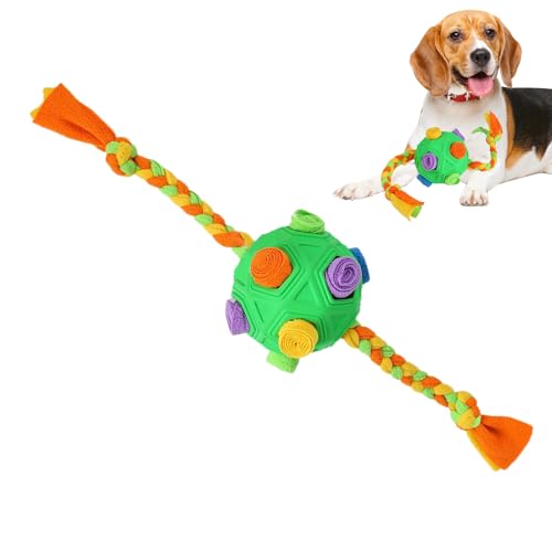 Jomewory Leckerli-Versteckspielzeug für Hunde, Schnüffelspielzeug für Hunde,Snuffle Ball Interaktives Slow Feeder Leckerli-Spielzeug - Kau- und Puzzlespielzeug für Hunde, bequemes und exquisites von Jomewory