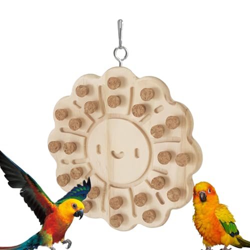 Jomewory Papageien-Korkspielzeug,Vogel-Korkholzspielzeug,Beißtraining-Vogelspielzeug aus | Natürliches Korkspielzeug, Käfigzubehör für Graupapageien, Sittiche, Aras, Nymphensittiche und Konuren von Jomewory