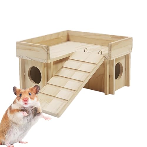 Jomewory Rennmaushaus,Hamsterhaus,Hamsterversteck Holzhauskammer - Lustige kletternde Hamsterhütte, geheimer Peep-Schuppen, Erkundungsspielzeug für Zwergrennmäuse, Mäuse, Mäuse und kleine Tiere Jomewory Rennmaushaus,Hamsterhaus,Hamsterversteck Holzhauskammer - Lustige kletternde Hamsterhütte, geheimer Peep-Schuppen, Erkundungsspielzeug für Zwergrennmäuse, Mäuse, Mäuse und kleine Tiere von Jomewory