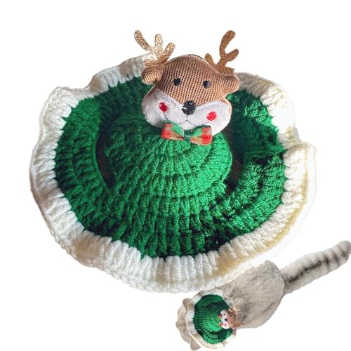 Jomewory Weihnachtsmütze für Katzen, Weihnachtsmütze für Haustiere - Welpen-Kopfbedeckung Fotografie-Requisiten,Weihnachtsmann Cosplay Hut mit Elch für Katze Wolle Stricken Kopfbedeckung Fotografie Jomewory Weihnachtsmütze für Katzen, Weihnachtsmütze für Haustiere - Welpen-Kopfbedeckung Fotografie-Requisiten,Weihnachtsmann Cosplay Hut mit Elch für Katze Wolle Stricken Kopfbedeckung Fotografie von Jomewory