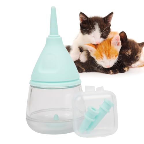 Kätzchen-Milchflasche, 35 ml, Cartoon-Wassertropfen-Design, Kätzchen-Futterflaschen – Welpen-Milch-Futterspender für kleine Tiere, Haustier-Flaschen-Futterspender für Katzen und Hunde, von Jomewory