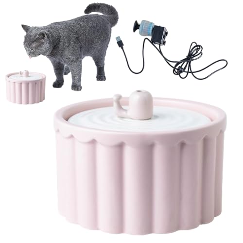 Wasserspender für Katzen – Kitty Wasserbrunnen mit 1 Liter Fassungsvermögen – Wasserschale aus Keramik – Bewässerungszubehör für Katzen für Wohnzimmer, Schlafzimmer, Krankenhaus für Tiere Jomewory von Jomewory