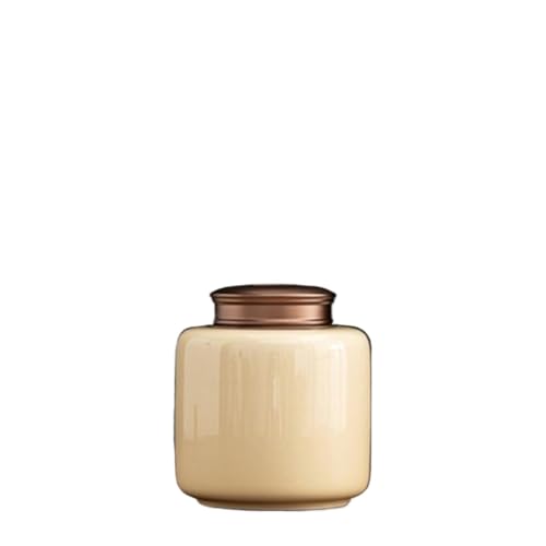 Aorom Haustier-Urne, Urne, feuchtigkeitsbeständig, Bestattung, Zuhause, Katze, Hund, verstorben, Altarglas, feuchtigkeitsbeständig(Beige-S(Suitable for 15 Catty)) von Jonesangle