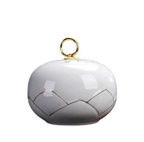 Aorom Haustier-Urne, hochwertiges Keramikglas, Katze, Hund, versiegelte Asche-Schutzbox, universelle Einäscherungskonservierung, Asche, feuchtigkeitsbeständiges Aufbewahrungsglas(Copper Gold Pot) von Jonesangle
