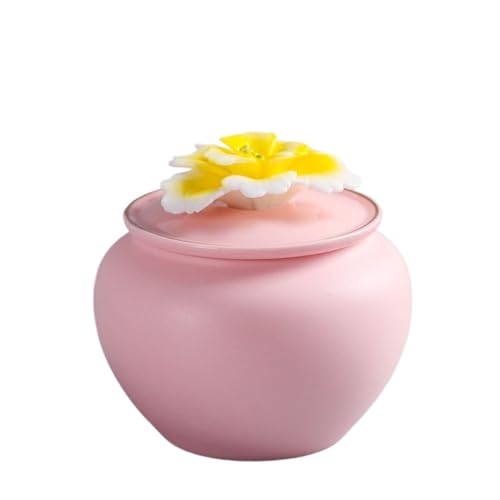 Jonesangle Aorom Haustier-Urne, versiegelt, feuchtigkeitsbeständig, Keramikdose, for Katzen und Hunde, Keramik-Aufbewahrungsaltar(Pink(Suitable for Within 6 Catty)) von Jonesangle