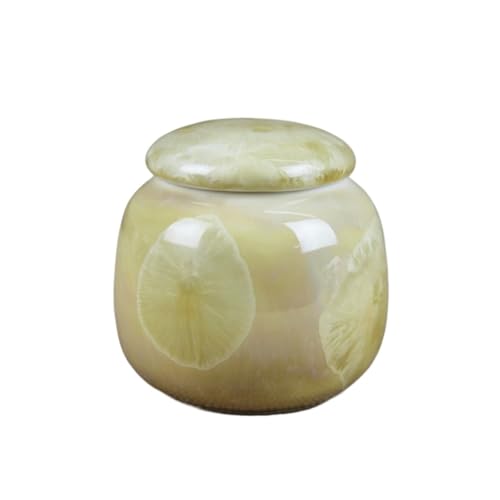 Jonesangle Aorom Haustier-Urne for Kätzchen, Welpe, gestorben, Einäscherungsurne, Hundehaar-Aufbewahrung, Zahnsammlung, Gedenkaltar(Light Yellow About 100ml) von Jonesangle