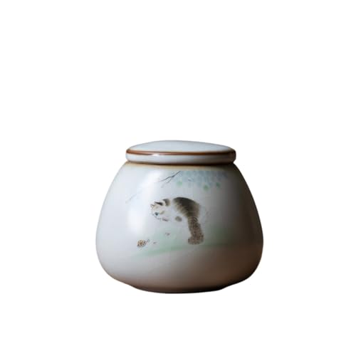 Aorom Haustierurne for Katzen, Beerdigungsbedarf, Urne, Hundesarg, Todesurne, Feuerbestattung, Haar, Gedenkflasche(Xiaocai Mao 250ml) von Jonesangle
