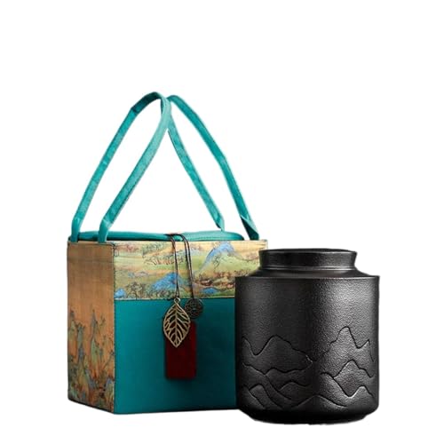 Jonesangle Aorom Haustierurnen for verstorbene Katzen und Hunde, Gedenkbox, Farbverlauf, Keramikkanister, feuchtigkeitsbeständiges Aufbewahrungsglas(Urn Coffin Urn Color Remarks) von Jonesangle