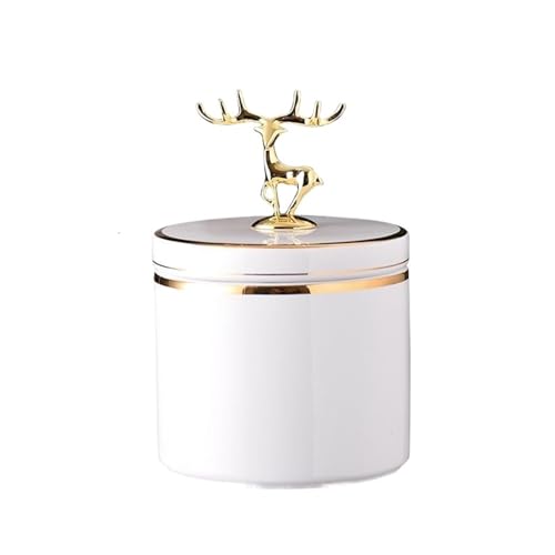 Jonesangle Haustier-Urne, Katze, Hund, gestorben, Gedenkstätte, versiegelt, Feuchtigkeitssammlung, Haar-Gedenkstätte, Heim-Urne, Feuchtigkeitsaufbewahrungsdose(Deer-White M) von Jonesangle