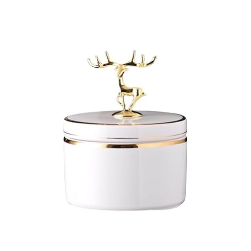 Jonesangle Haustier-Urne, Katze, Hund, gestorben, Gedenkstätte, versiegelt, Feuchtigkeitssammlung, Haar-Gedenkstätte, Heim-Urne, Feuchtigkeitsaufbewahrungsdose(Deer-White S) von Jonesangle