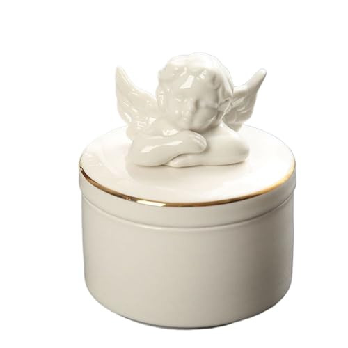 Jonesangle Haustier-Urne, Katze, Hund, gestorben, Gedenkstätte, versiegelt, Feuchtigkeitssammlung, Haar-Gedenkstätte, Heim-Urne, Feuchtigkeitsaufbewahrungsdose(Gold Edge White) von Jonesangle