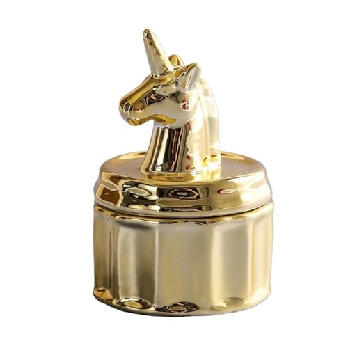 Jonesangle Haustier-Urne, Katze, Hund, gestorben, Gedenkstätte, versiegelt, Feuchtigkeitssammlung, Haar-Gedenkstätte, Heim-Urne, Feuchtigkeitsaufbewahrungsdose(Unicorn Gold) von Jonesangle