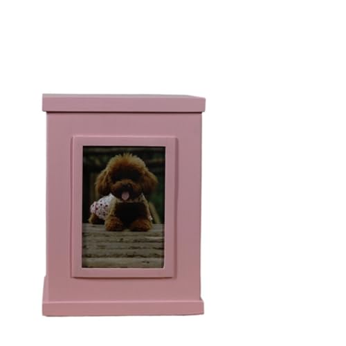 Jonesangle Massivholz-Urne for verstorbene Hunde, Hunde, Katzen, Aufbewahrung, Fotourne, Erinnerung, Erinnerung, Einäscherung, Umsiedlung, Haustier (Rosa) von Jonesangle