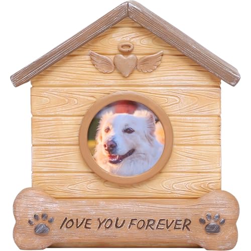Jonesangle Resin Pet Urn, Commemorative Jar Jar, Pet Supplies, Souvenirs with Picture Frame for Dogs or Cats(Dog) von Jonesangle