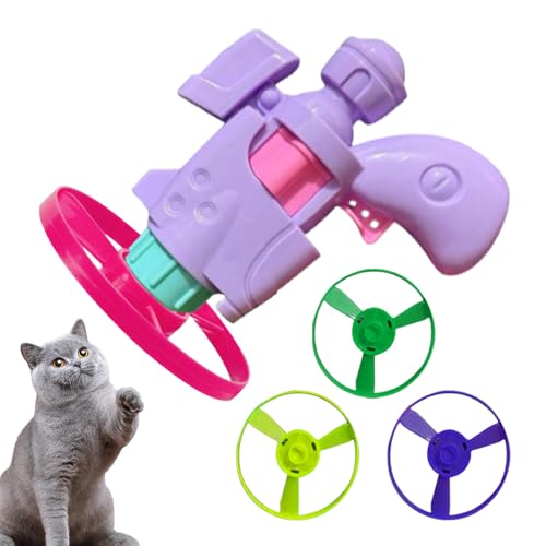 Jongyumo Leuchtende Propeller-Katzenwerfer, Komplettset mit Spielzeugwerferpistole, Farbigen Fliegenden Teilen, Ideal für Haushalt, Apartment, Katzenaktivitätsbereich Jongyumo Leuchtende Propeller-Katzenwerfer, Komplettset mit Spielzeugwerferpistole, Farbigen Fliegenden Teilen, Ideal für Haushalt, Apartment, Katzenaktivitätsbereich von Jongyumo