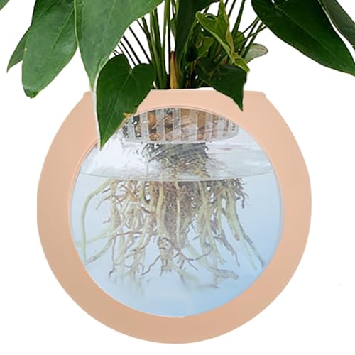 Wandvase aus Silikon, Klare Kugel Blumenvase zur Wandmontage, Transparente Wandvase Schale Dekoration für Badezimmer, Zuhause, Wohnzimmer, Zimmerpflanzen von Jongyumo