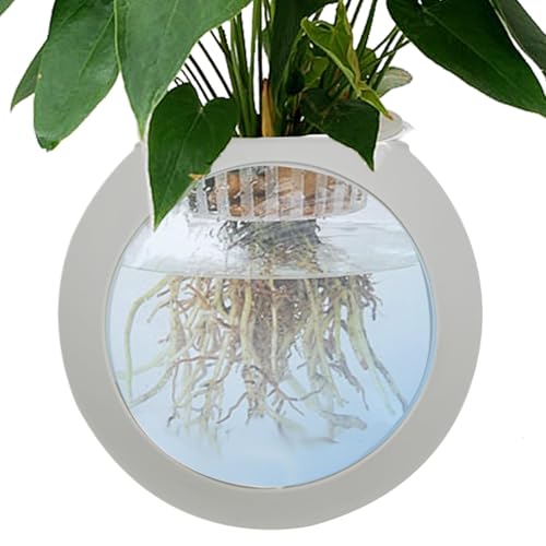 Wandvase aus Silikon, Klare Kugel Blumenvase zur Wandmontage, Transparente Wandvase Schale Dekoration für Badezimmer, Zuhause, Wohnzimmer, Zimmerpflanzen von Jongyumo